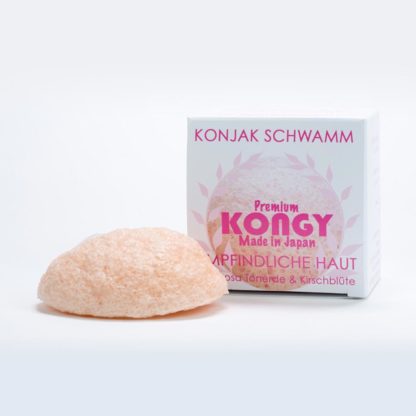 Esponja Konjac Argila Rosa & Flor de Cerejeira (Pele Sensível)